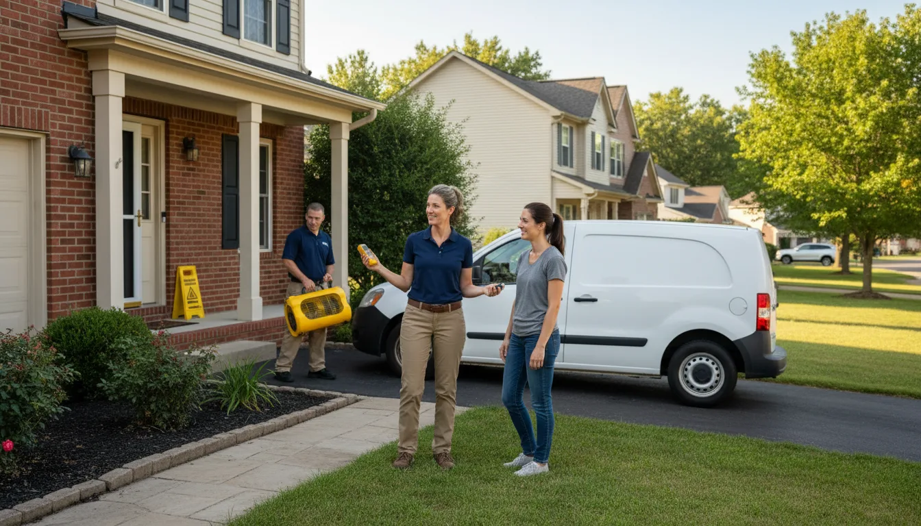Residential water damage restoration in Enfield, NC